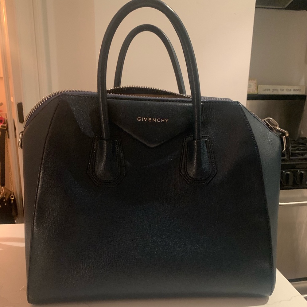 Givenchy navy blue antigonia bag